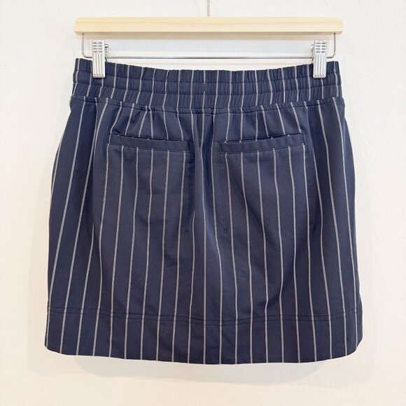 Athleta Womens Striped Midtown Athletic Skort in Blue White Athleisure Size 2 - Picture 8 of 9
